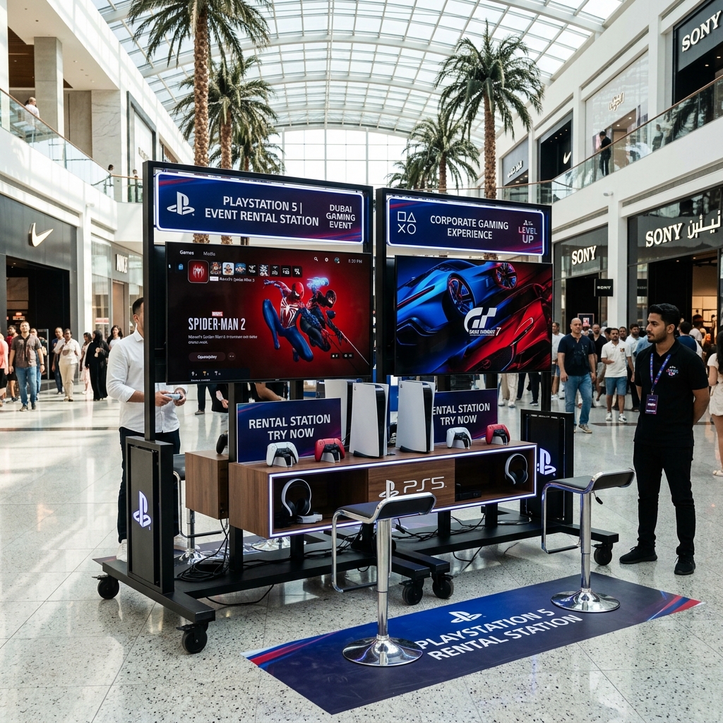 Dubai Outlet Mall PlayStation Event Station Setup